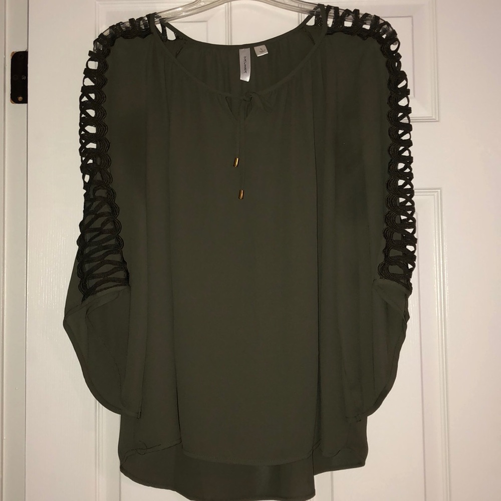 Olive green top